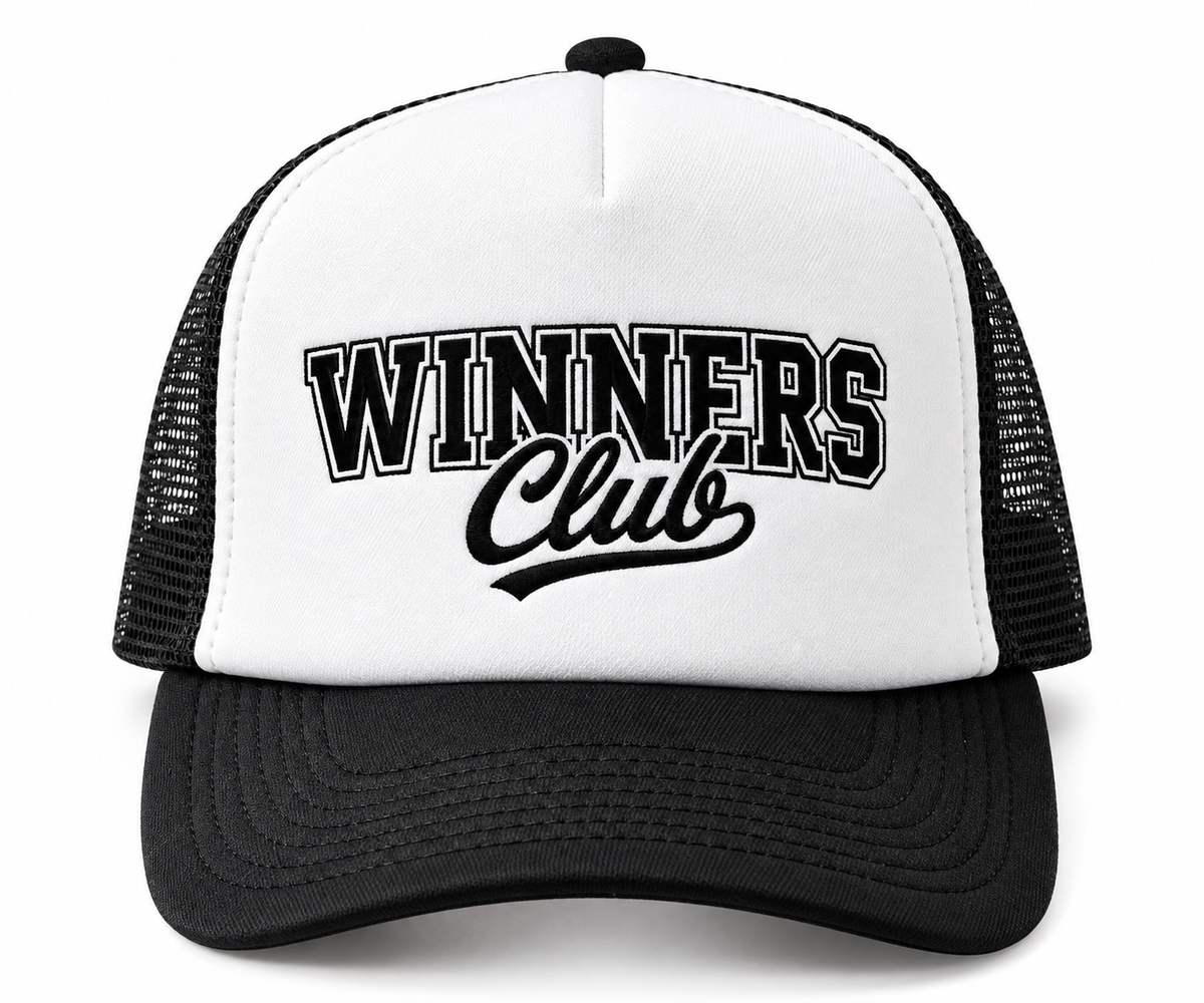 Black & White Winner Club Trucker Hat