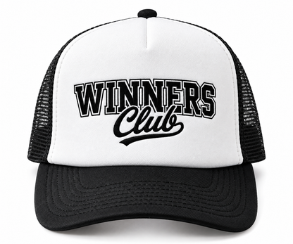 Black & White Winner Club Trucker Hat