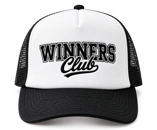 Black & White Winner Club Trucker Hat